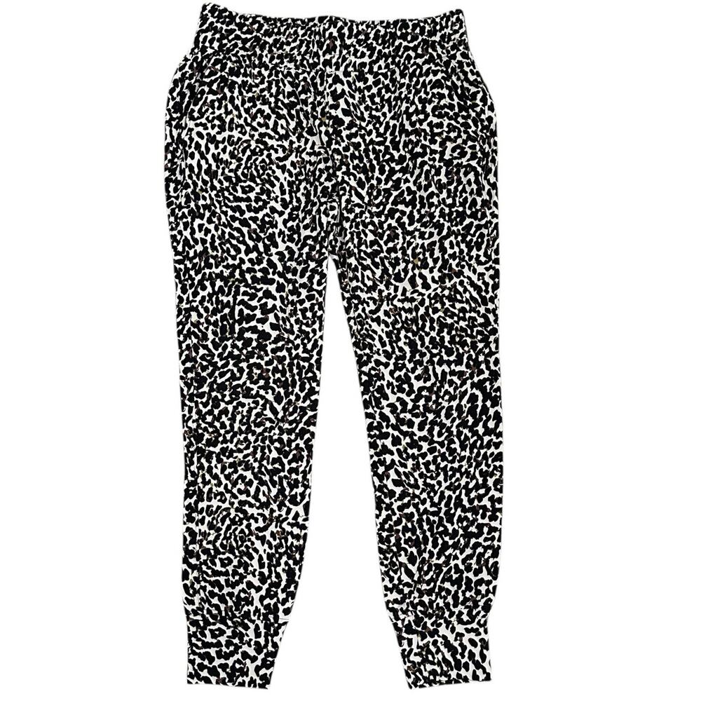 Cabi Pivot Spotted Jogger Pants Women S Animal Print Lounge Casual Travel 5680